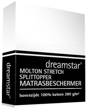 Dreamstar Hoeslaken Splittopper Molton Stretch de Luxe 120x200 - 140x220