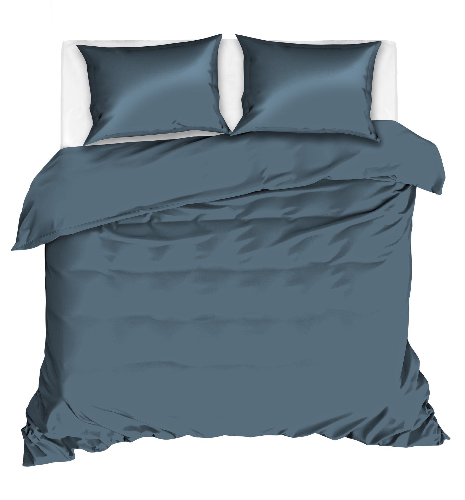 Livello Dekbedovertrek Uni Satijn Blue Lits-jumeaux 260