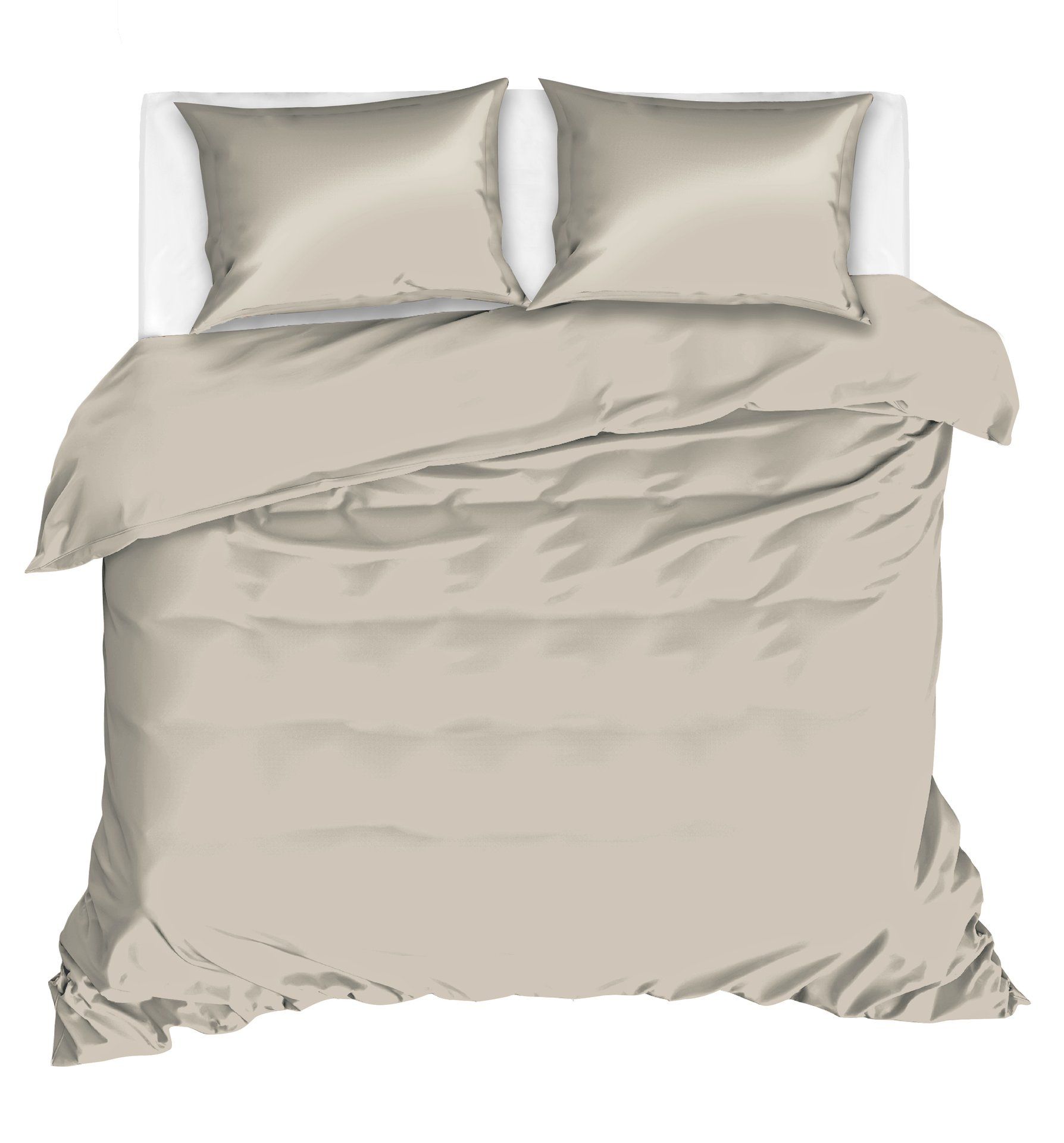 Livello Dekbedovertrek Uni Satijn Sand 1 persoons
